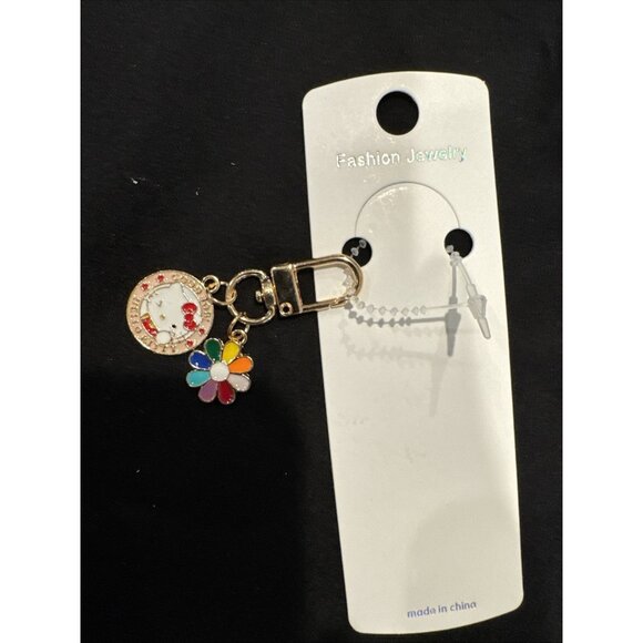 Cute Bag Keychain Hello Kitty Enamel Zipper Pull Charm Collorful Keyring New - Picture 3 of 4